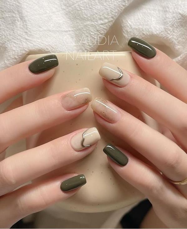 Mẫu móng vuông ngắn đơn giản đẹp