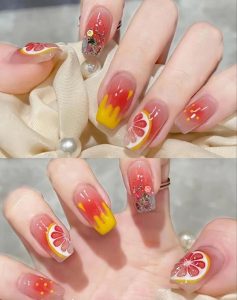 nail móng ngắn cute