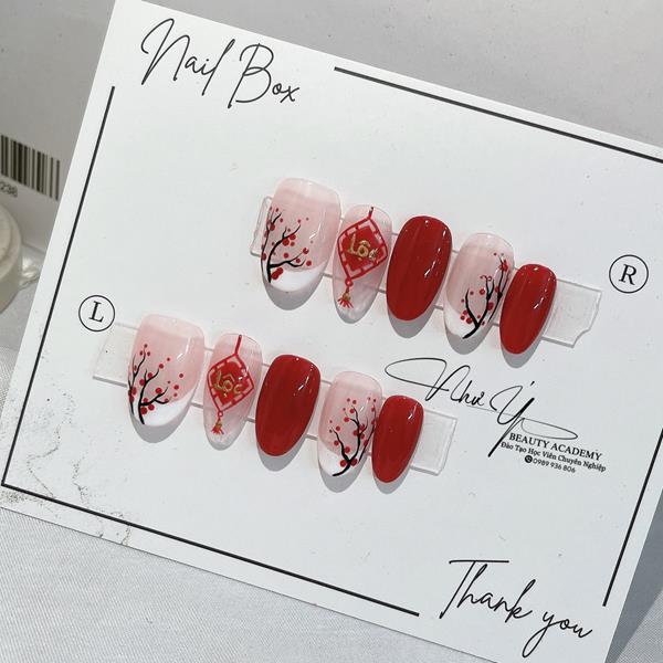 Mẫu nail tết 2023 đơn giản kiểu 2