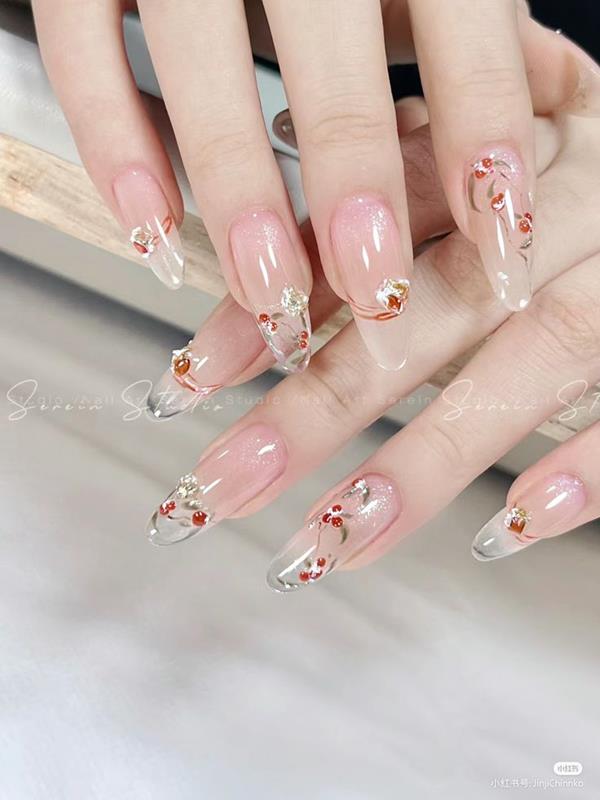 mẫu nail dài đơn giản