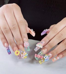 mẫu móng vuông dài