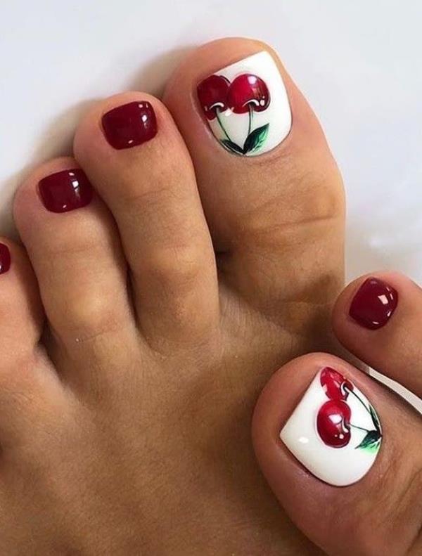 Nail đỏ cherry cho da ngăm