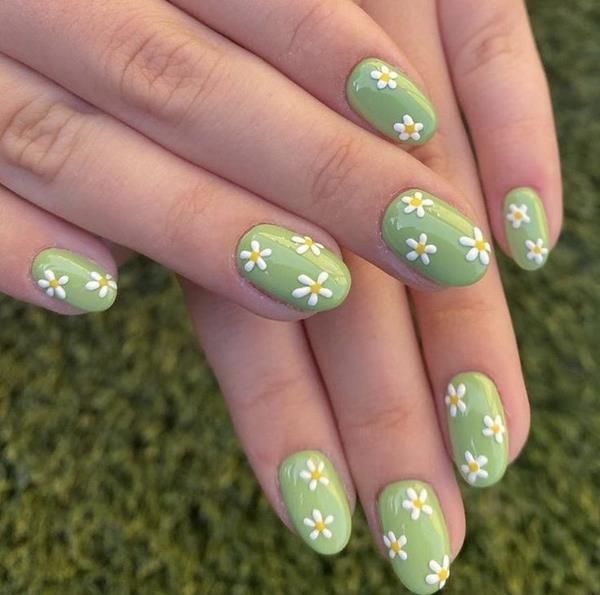 Vẽ hoa nail đơn giản